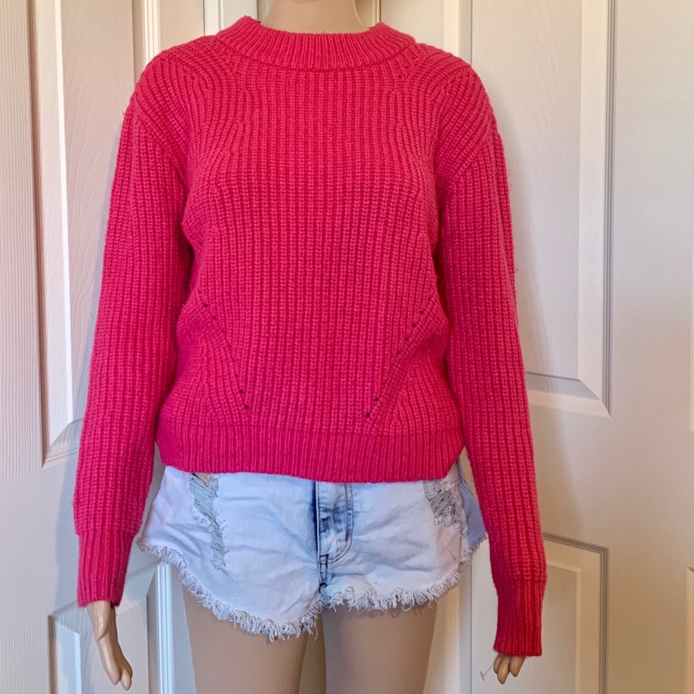 Brand New Hayes Pink Knit Crew Neck Sweater